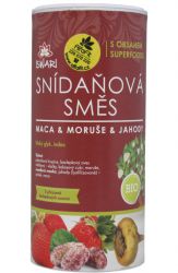 Iswari Bio snídaňová směs 800 g - maca & moruše & jahody 