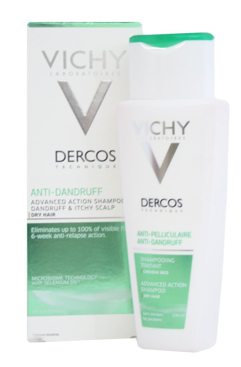 VICHY Dercos Šampon proti lupům se selenem na suché vlasy 200 ml