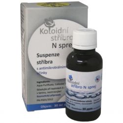 Koloidní stříbro sprej 20 ppm 30 ml - nosní aplikátor - původní obal