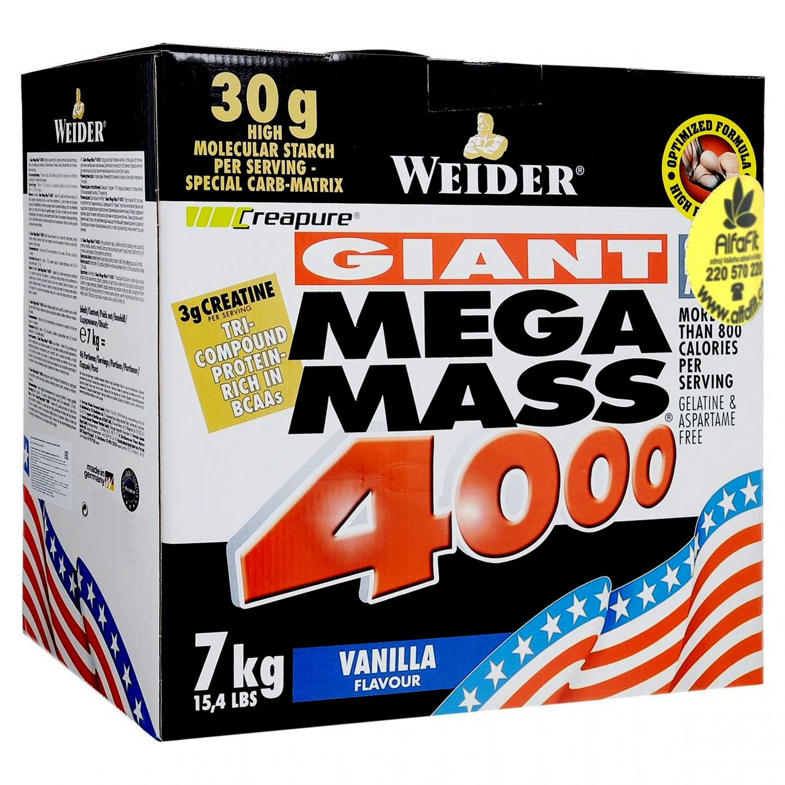 Weider Giant Mega Mass 7000 g | unique gainer | AlfaFit.cz