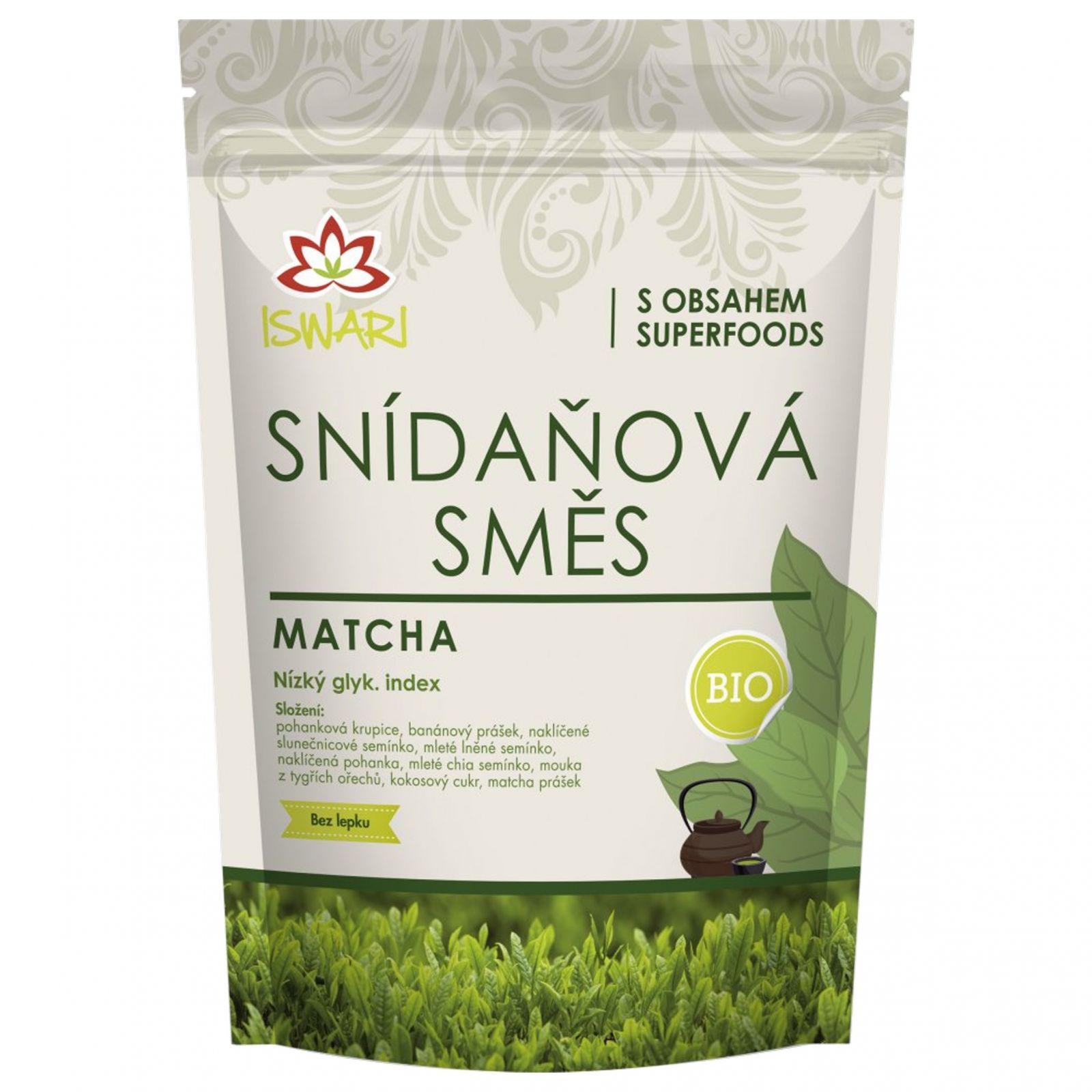 Iswari Snídaňová směs MATCHA 300 g