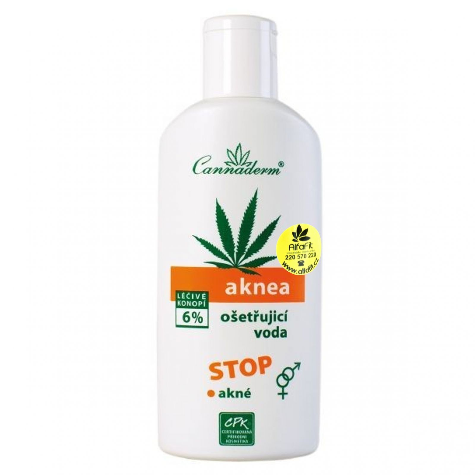 Cannaderm Aknea ošetřující voda na akné 200 ml