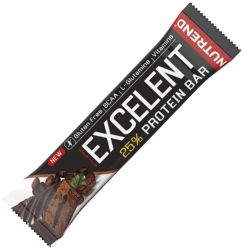 Nutrend Excelent 25% protein bar double with caffeine 85 g ─ Brazilská káva v mléčné čokoládě