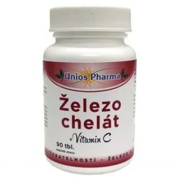 Unios Pharma Železo chelát + vitamín C 90 tablet