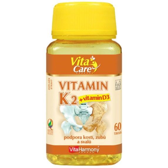 VitaHarmony Vitamín K2 + Vitamín D3 – 60 tobolek