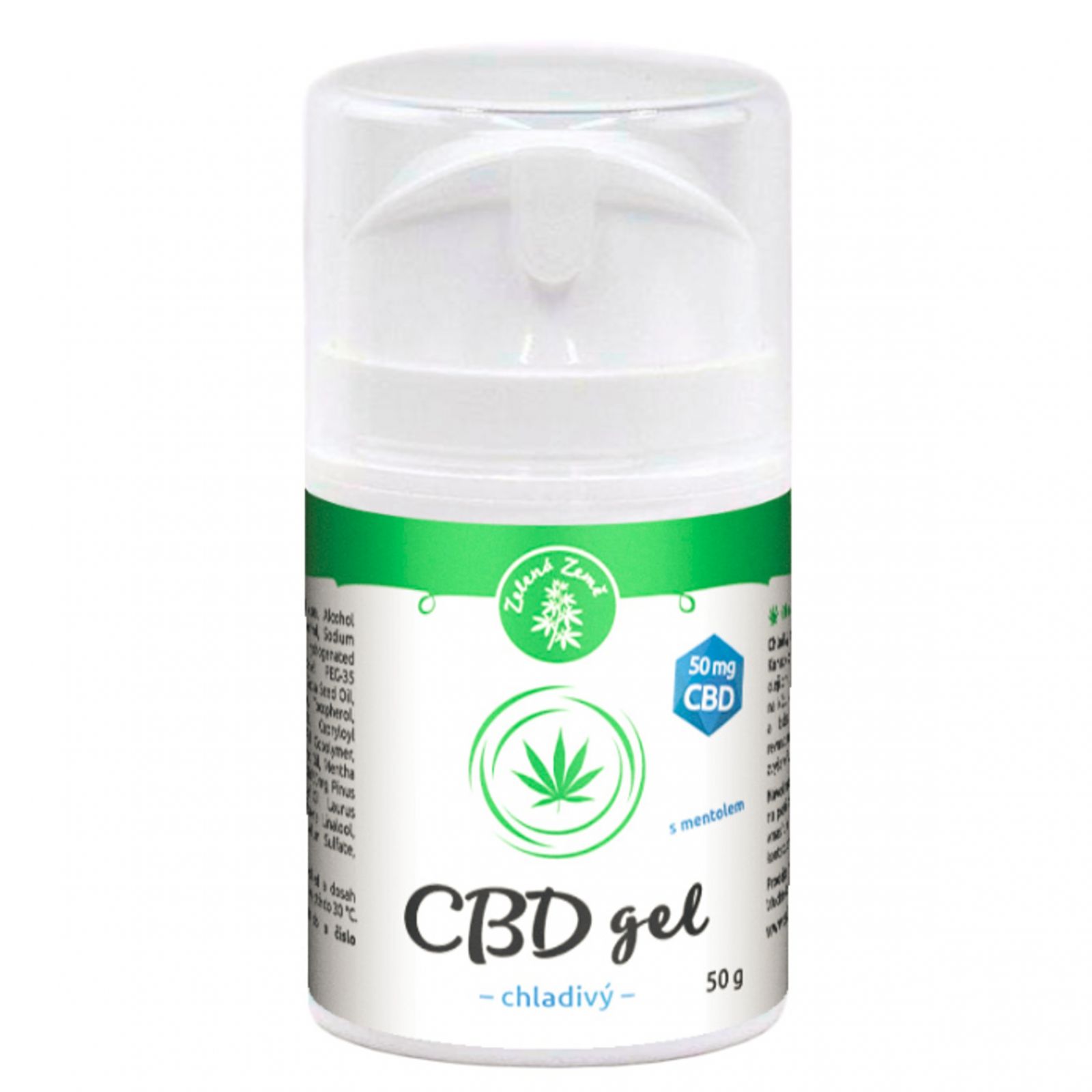  Zelená Země CBD chladivý gel s mentolem 50 g