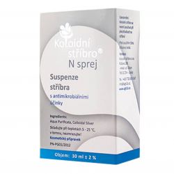 Koloidní stříbro sprej 20 ppm 30 ml nosní aplikátor - krabička