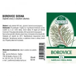 Naděje Borovice sosna - tinktura z pupenů - etiketa