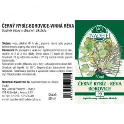  Naděje Černý rybíz-borovice-vinná réva - etiketa