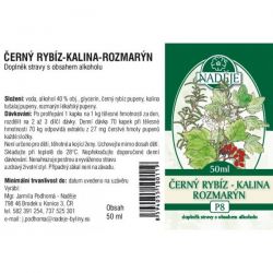 Naděje Černý rybíz-kalina-rozmarýn - etiketa