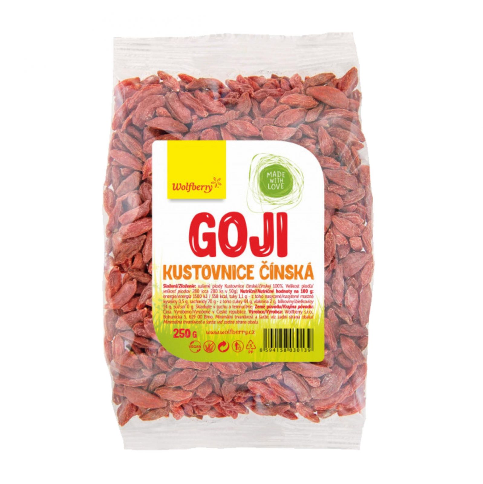 Wolfberry Goji - Kustovnice čínská balená medium 250 g