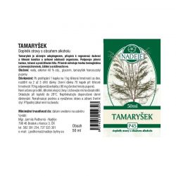 aděje Tamaryšek - tinktura z pupenů - etiketa
