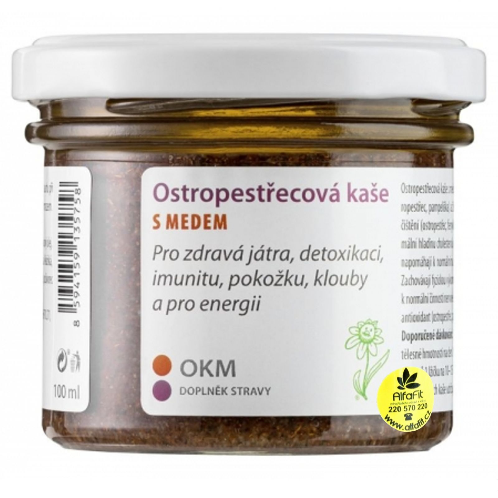 Dědek kořenář Ostropestřecová kaše s medem OKM 100 ml