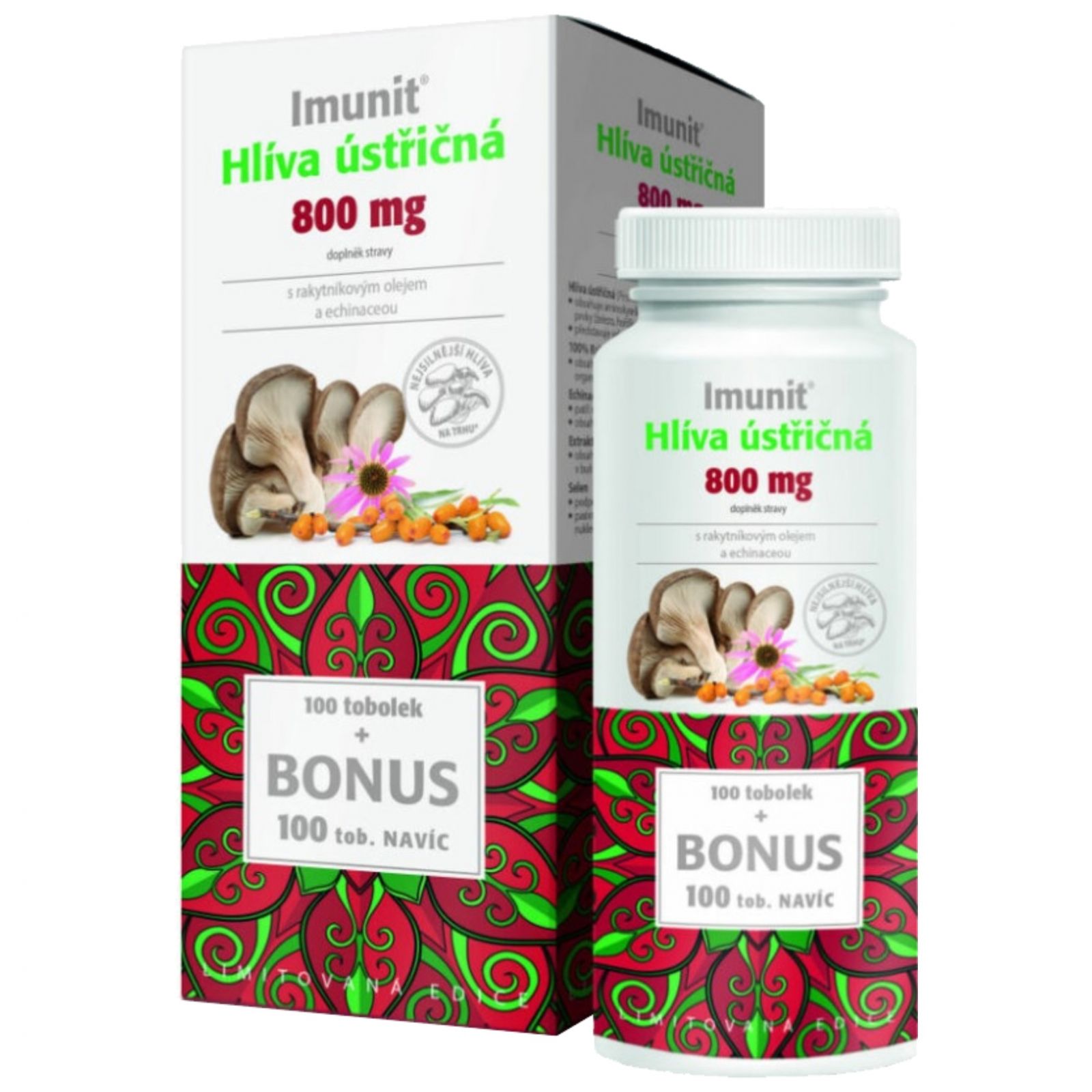 Imunit Hlíva ústřičná 800 mg 100+100 kapslí