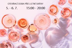 28.06.2023 - LETNÍ SVÁTKY 5.7. a 6.7. - otevírací doba Vinotéky Vínečko