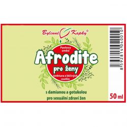 Bylinné kapky Afrodite pro ženy 50 ml - etiketa