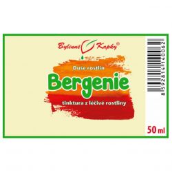 Bylinné kapky Bergenie (Duše rostlin) - etiketa