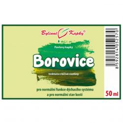 Bylinné kapky Borovice výhonky - etiketa