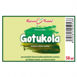 Bylinné kapky Gotukola - Pupečník asijský (gotu kola) 50 ml - etiketa