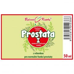 Bylinné kapky Prostata I. - etiketa 50 ml