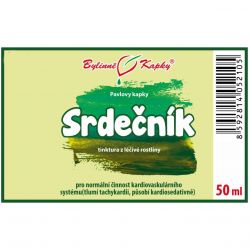 Bylinné kapky Srdečník obecný 50 ml - etiketa