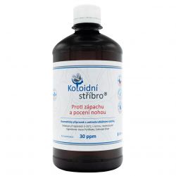 Koloidní stříbro 30 ppm 500 ml - protí zápachu a pocení nohou