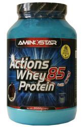 Aminostar Actions Whey Protein 85 ─ 2000 g - strawberry (exp. 31/10/2025)