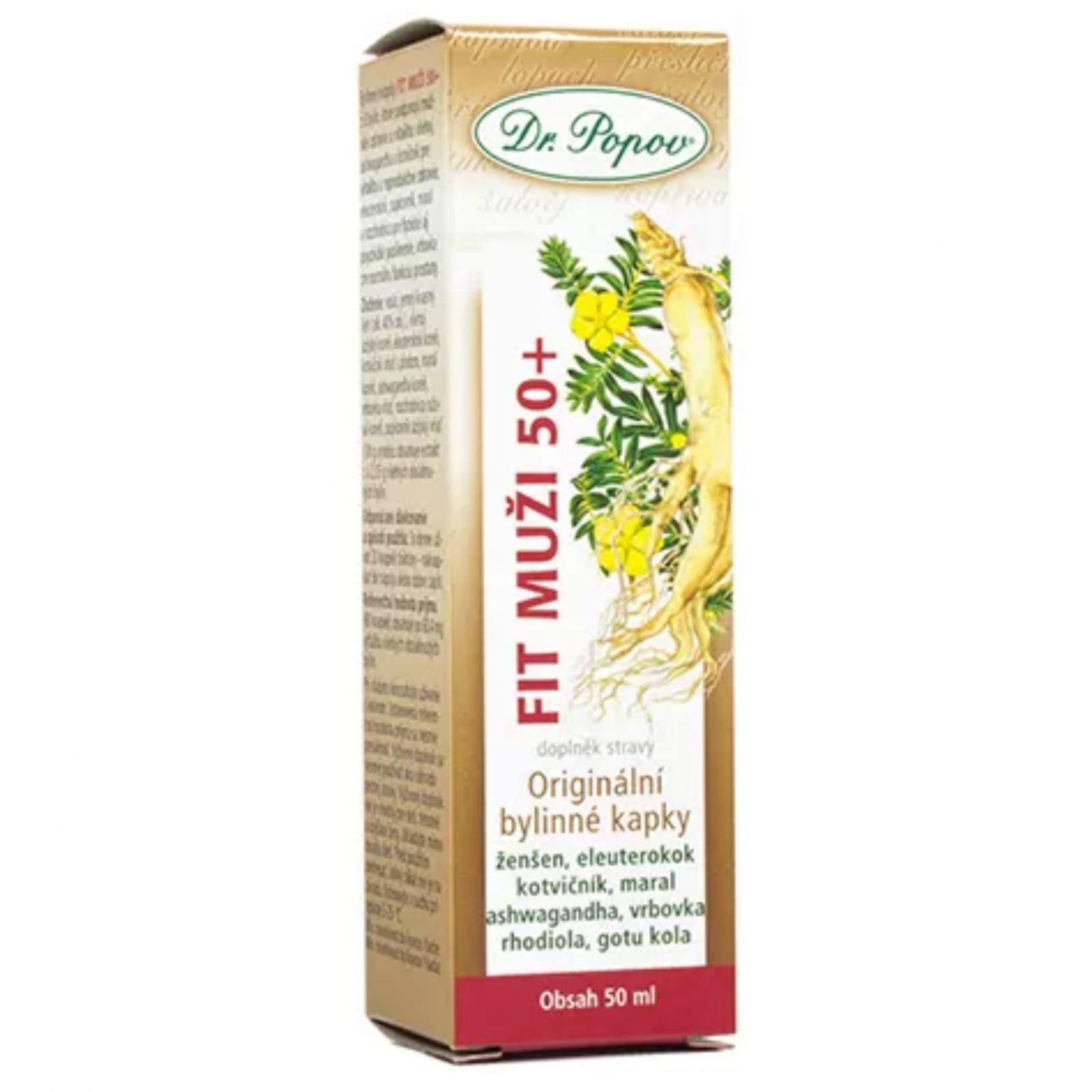 Dr. Popov Fit muži 50+ bylinné kapky 50 ml