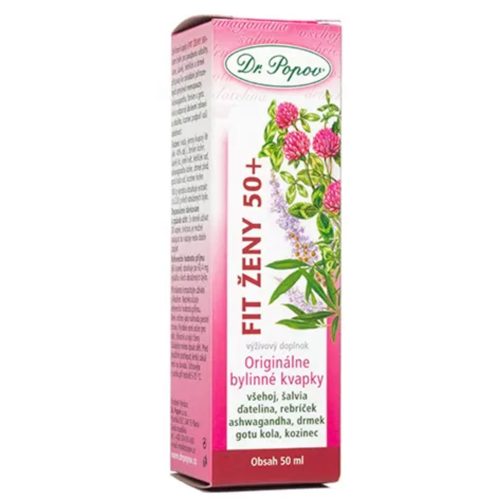 Dr. Popov Fit ženy 50+ bylinné kapky 50 ml
